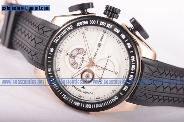 Replica Porsche Design Regulator Power Reserve Chrono Watch Rose Gold P6472RG